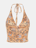 Printed Halter Neck Cami - Trendsi - Flyclothing LLC
