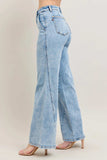 Judy Blue Full Size High Waist Wide Leg Jeans with Skewed Inseam Plus Size - Trendsi - Flyclothing LLC