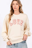SAGE + FIG LOVE Path Applique Drop Shoulder Sweatshirt - Trendsi - Flyclothing LLC