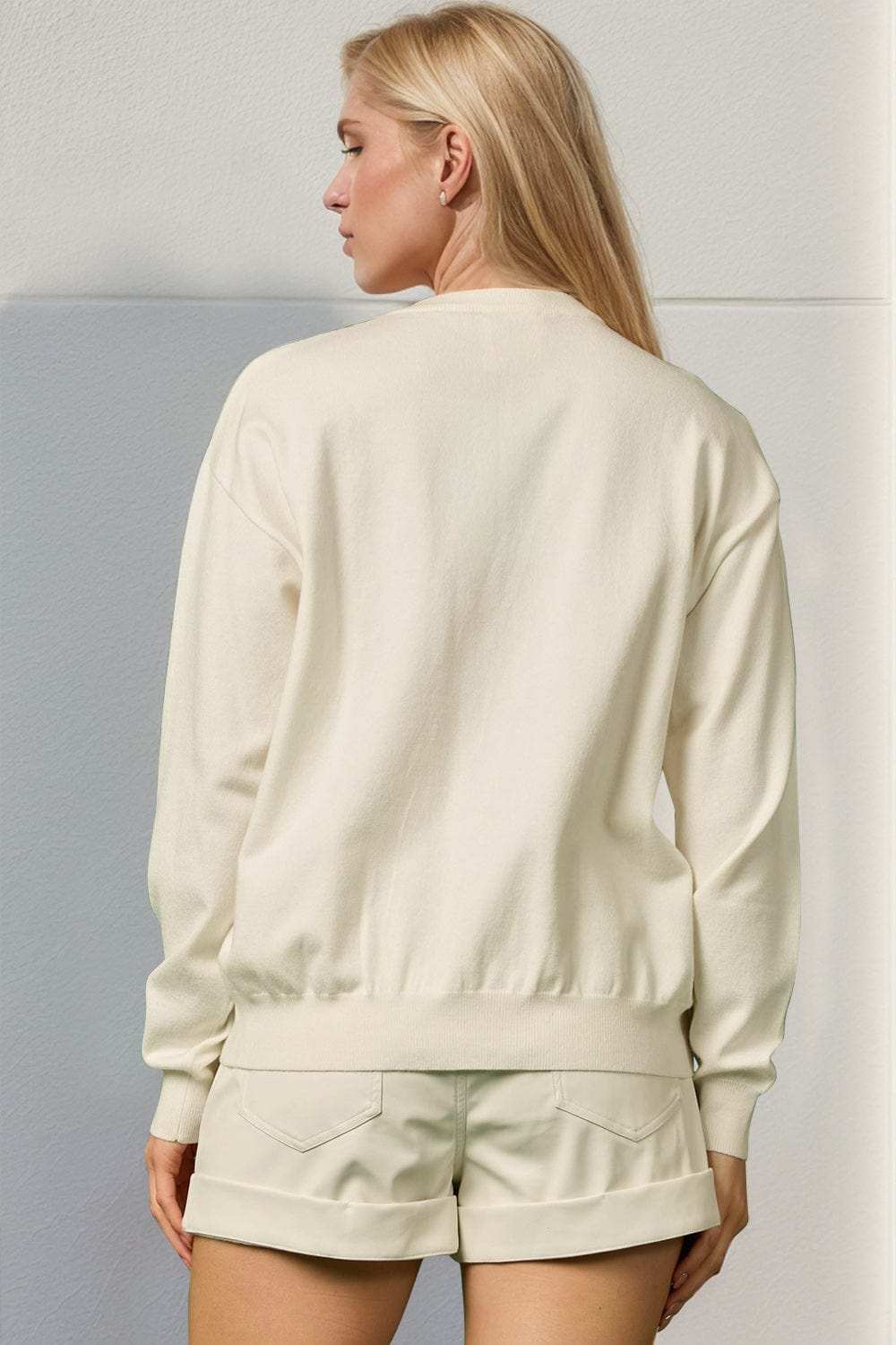 Double Take Full Size Sequin Nutcracker Long Sleeve Sweater - Trendsi - Flyclothing LLC