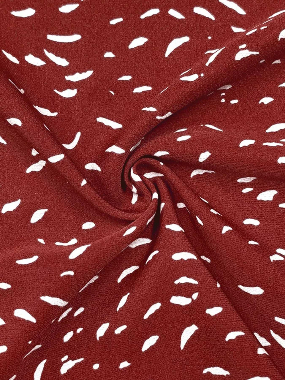 Ruffled Printed Tie Neck Long Sleeve Blouse - Trendsi - Flyclothing LLC