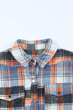 Plaid Collared Neck Long Sleeve Shirt - Trendsi - Flyclothing LLC