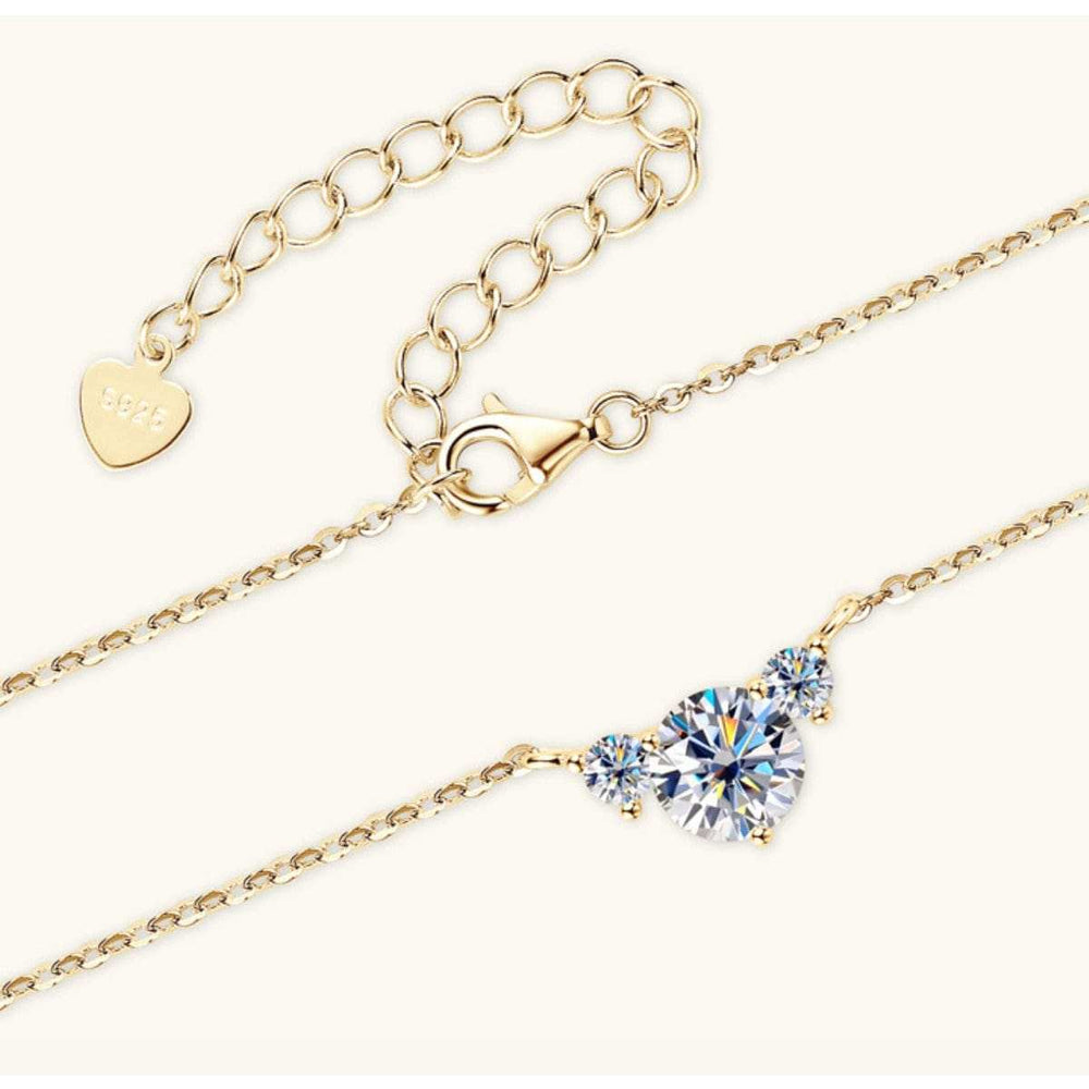 1.2 Carat Moissanite 925 Sterling Silver Necklace - Trendsi - Flyclothing LLC