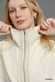 Umgee Two-Way Jacquard Zip-Up Jacket - Trendsi - Flyclothing LLC