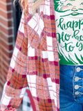 Plaid Button-Down Long Sleeve Shacket - Trendsi - Flyclothing LLC