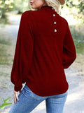Full Size Mock Neck Long Sleeve T-Shirt - Trendsi - Flyclothing LLC