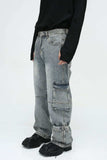 Wide Leg Jeans with Cargo Pockets - Trendsi - Flyclothing LLC