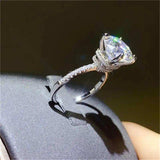 5 Carat Moissanite 925 Sterling Silver Ring - Trendsi - Flyclothing LLC