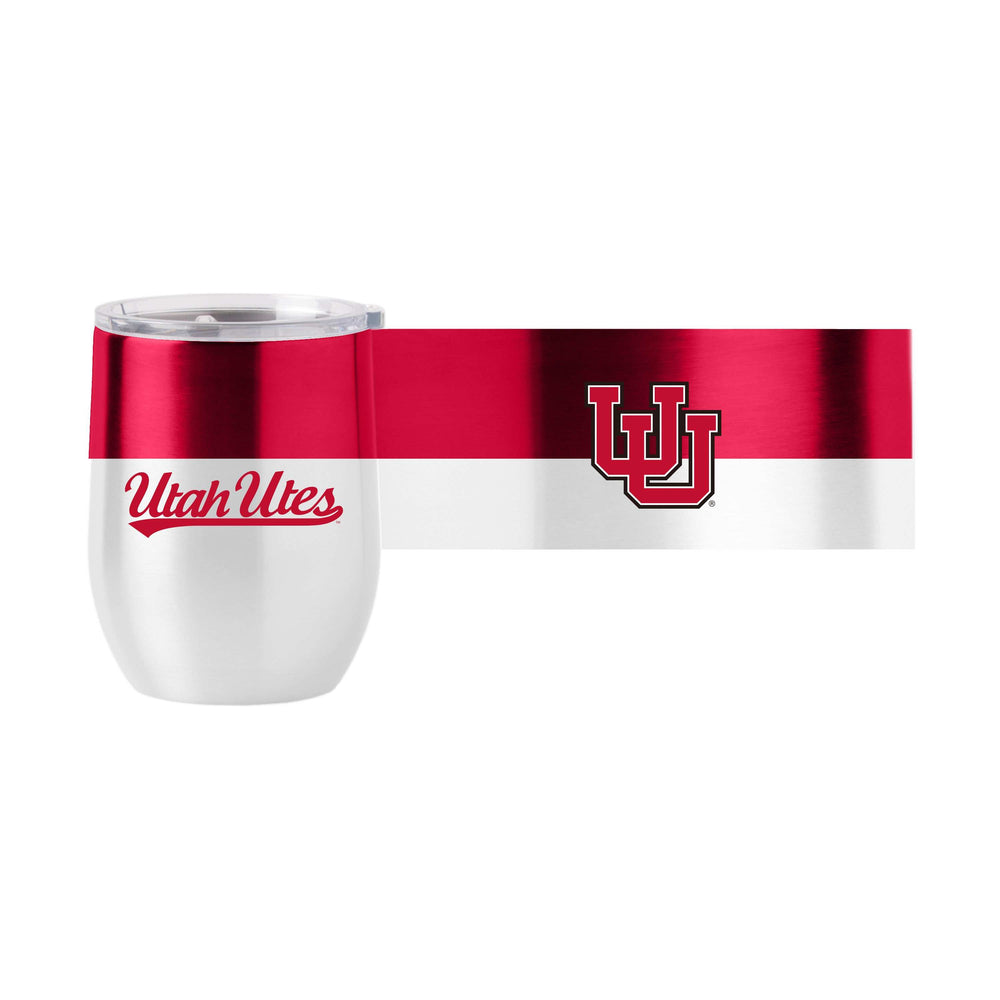 Utah 16oz Colorblock Stainless Curved Beverage - Logo Brands - Flyclothing LLC