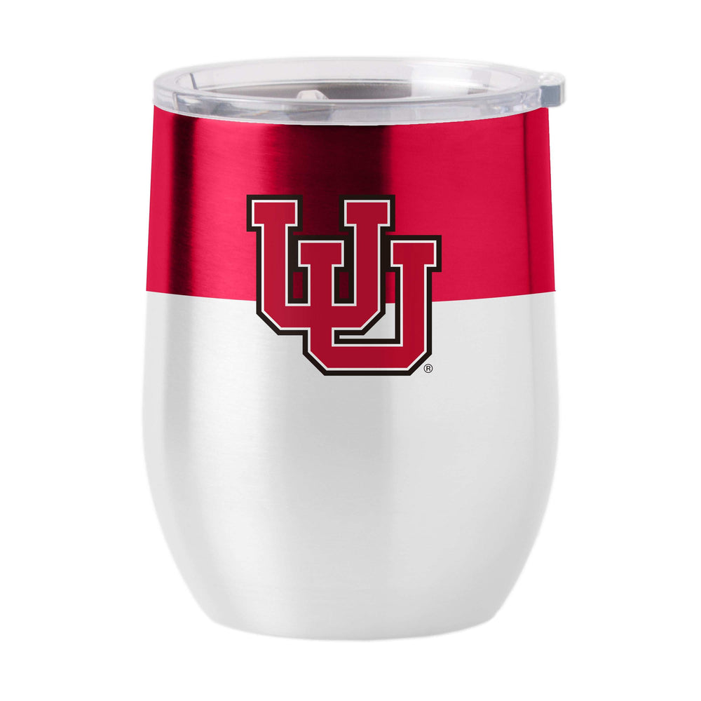 Utah 16oz Colorblock Stainless Curved Beverage - Logo Brands - Flyclothing LLC