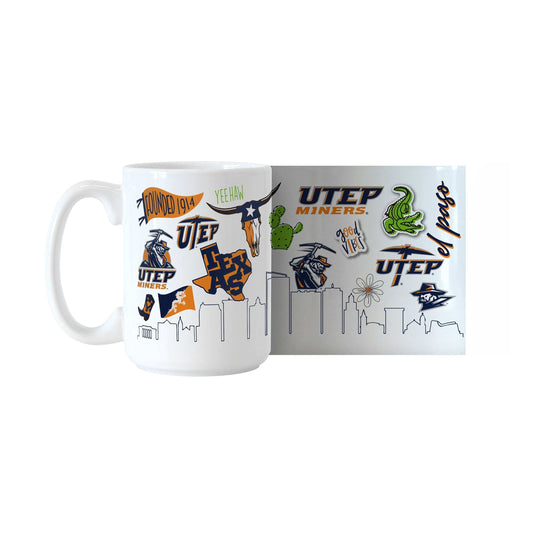 UTEP 15oz Native Sublimated Mug - Logo Brands - Flyclothing LLC