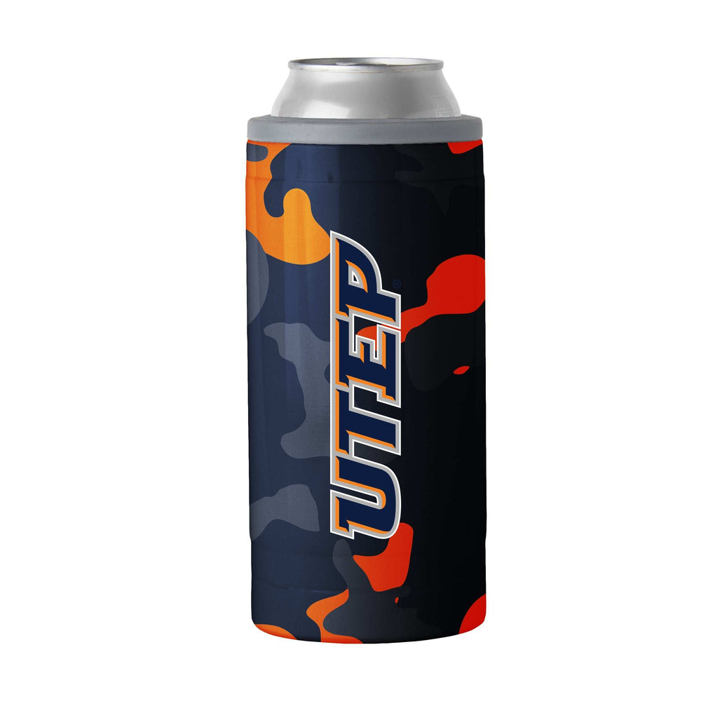 UTEP 12oz Camo Swagger Slim Can Coolie - Logo Brands - Flyclothing LLC