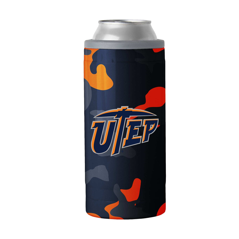 UTEP 12oz Camo Swagger Slim Can Coolie - Logo Brands - Flyclothing LLC