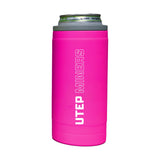 UTEP 12oz Electric Stacked Soft Touch Slim Coolie - Logo Brands - Flyclothing LLC
