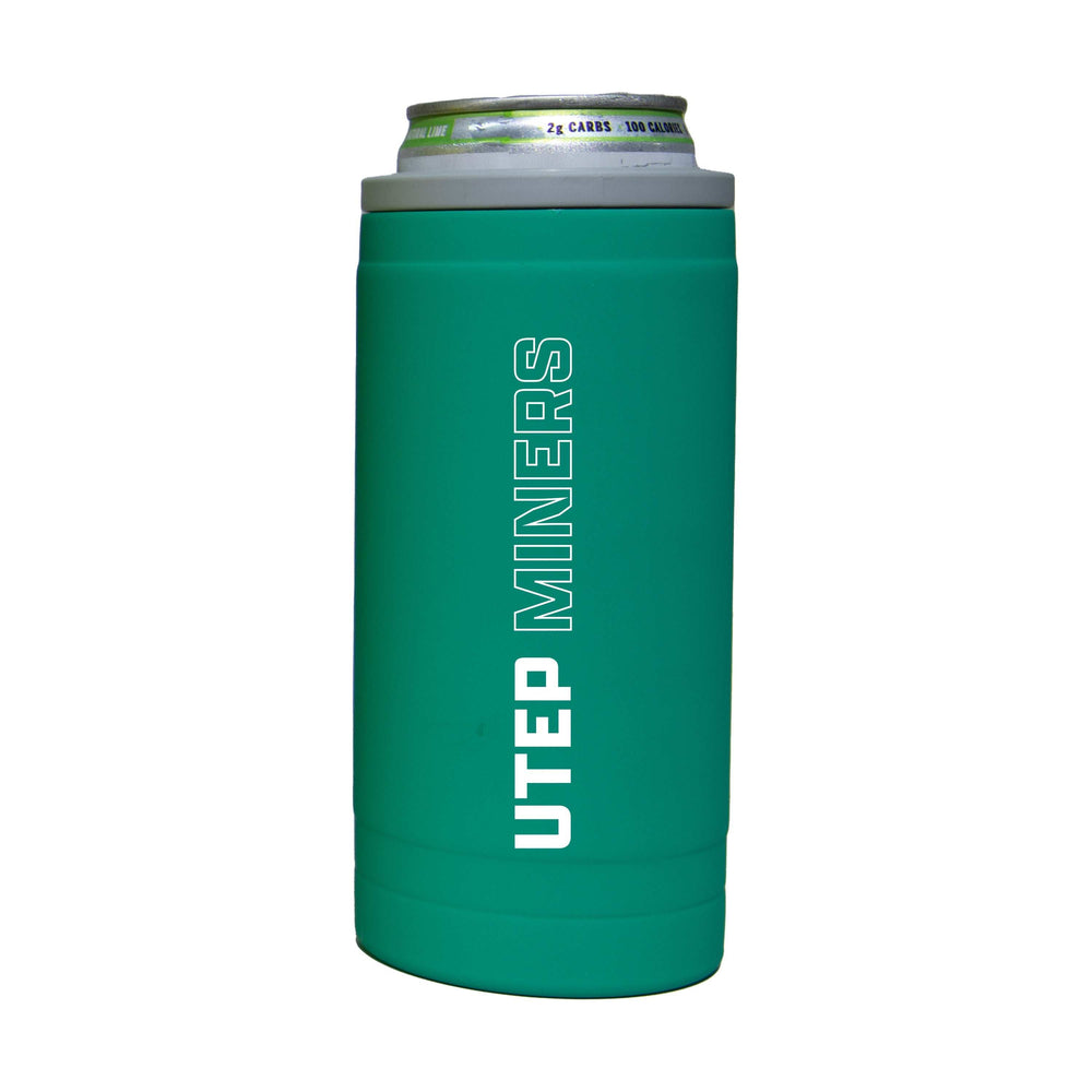 UTEP 12oz Optic Stacked Soft Touch Slim Coolie - Logo Brands - Flyclothing LLC