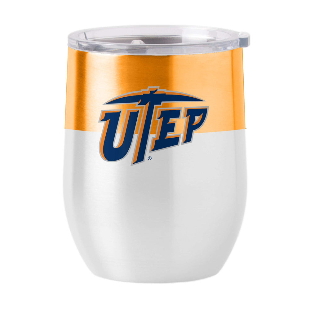 UTEP 16oz Colorblock Stainless Curved Beverage - Logo Brands - Flyclothing LLC