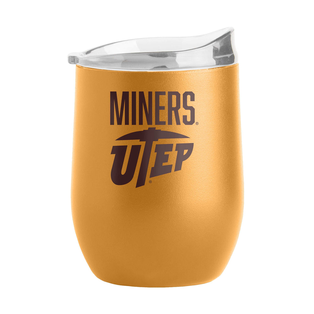 UTEP 16oz Huddle Powder Coat Curved Bev - Logo Brands - Flyclothing LLC