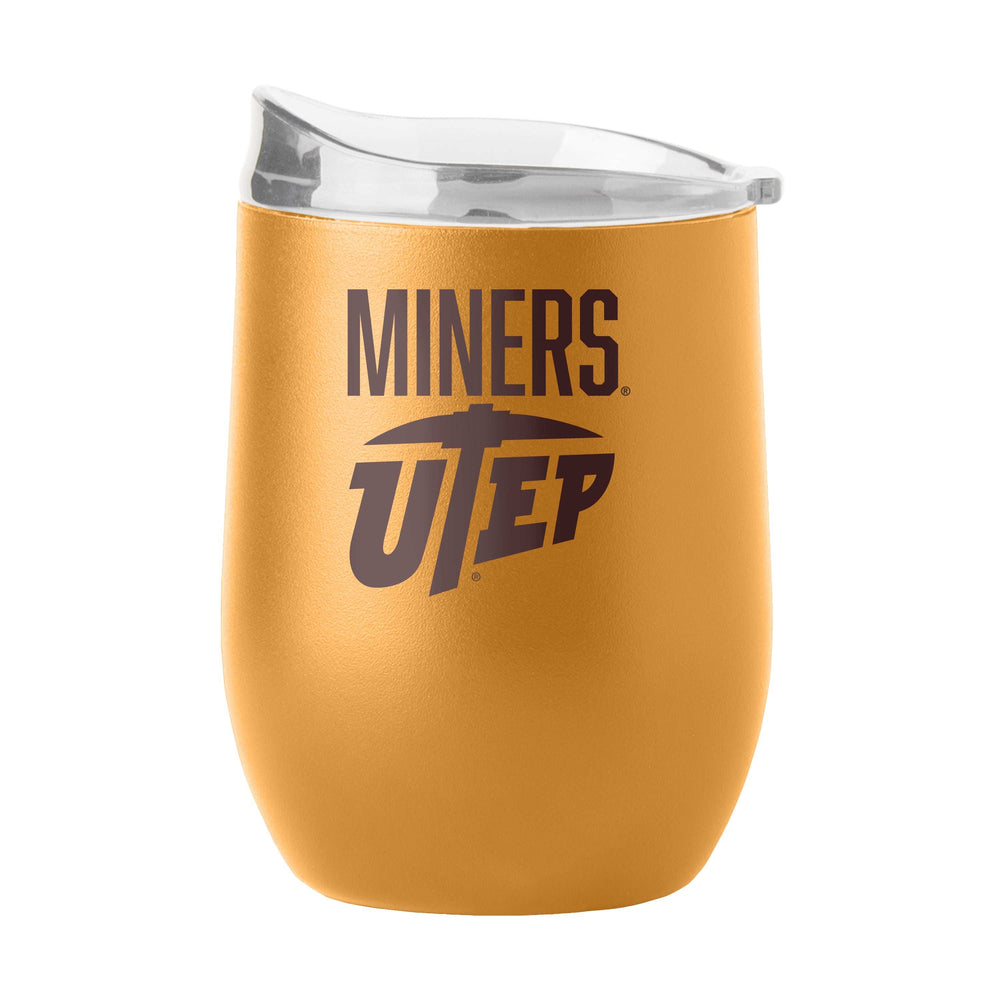 UTEP 16oz Huddle Powder Coat Curved Bev - Logo Brands - Flyclothing LLC