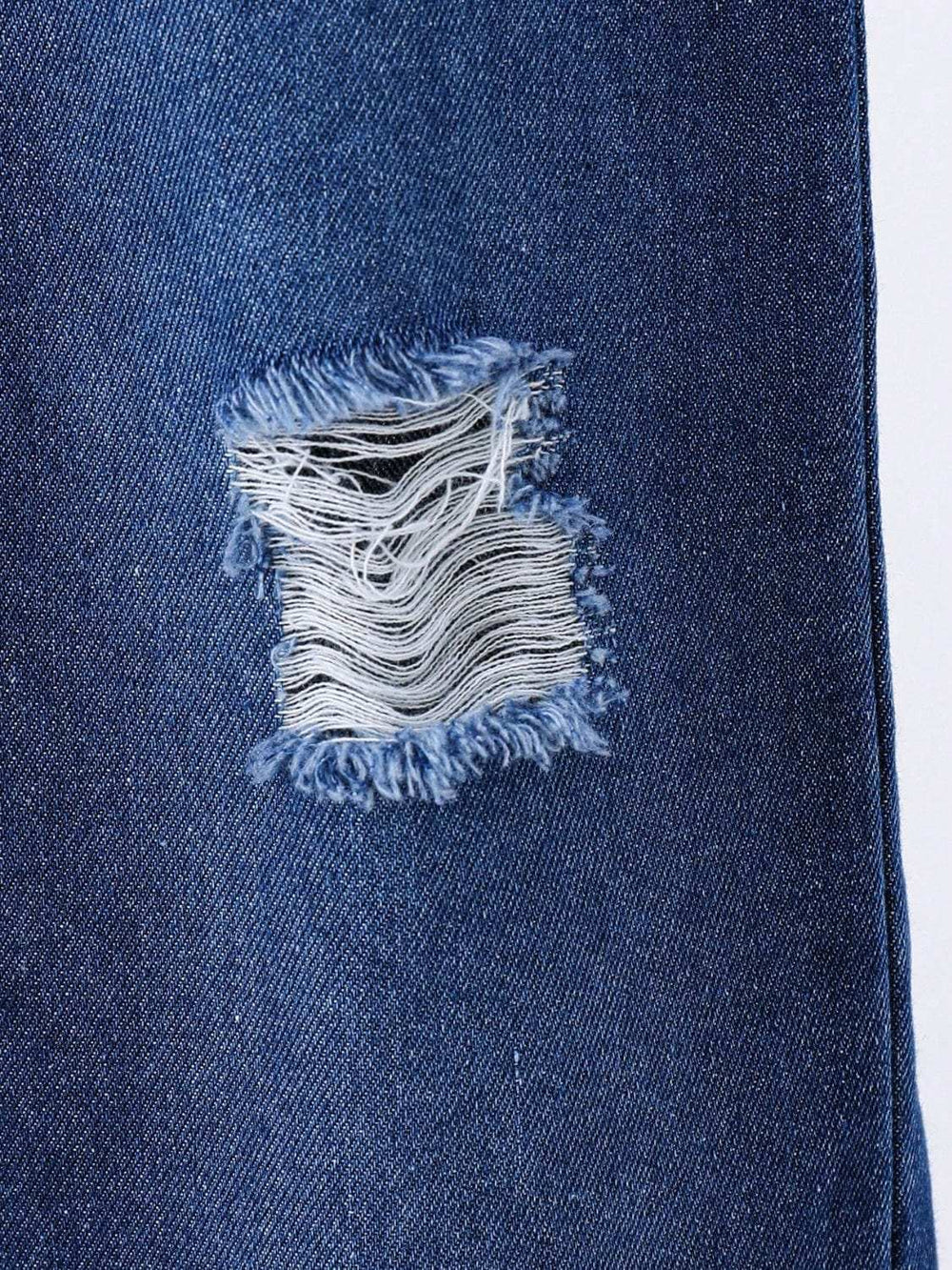 Children's Round Neck Letter Graphic T-Shirt and Distressed Jeans Set - Trendsi - Flyclothing LLC