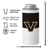 Vanderbilt Colorblock 12oz Slim Can Coolie - Logo Brands - Flyclothing LLC