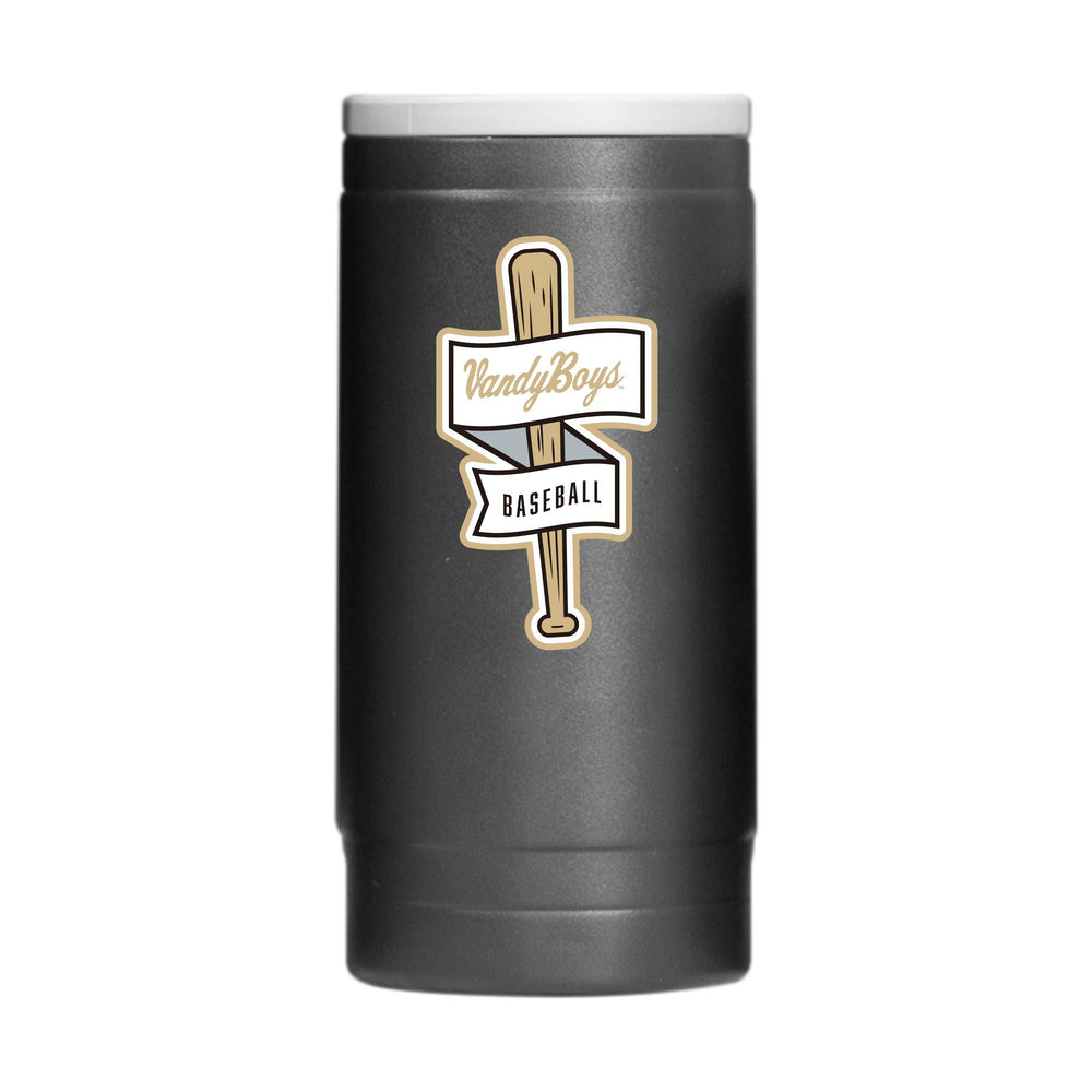 Vanderbilt 12oz VandyBoys Black Powder Coat Slim Coolie - Logo Brands - Flyclothing LLC