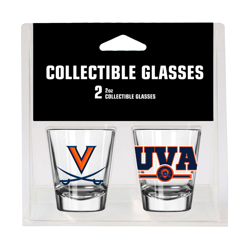 Virginia Campus Colors 2oz Letterman Shot Glass 2 Pack - Logo Brands - Flyclothing LLC