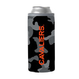 Virginia Black Camo 12oz Slim Can Coolie - Logo Brands - Flyclothing LLC