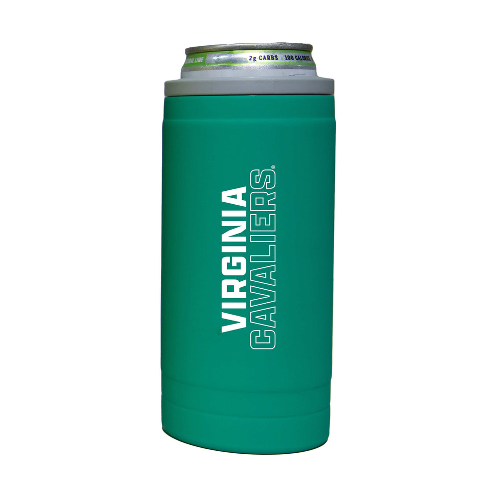 Virginia 12oz Optic Stacked Soft Touch Slim Coolie - Logo Brands - Flyclothing LLC