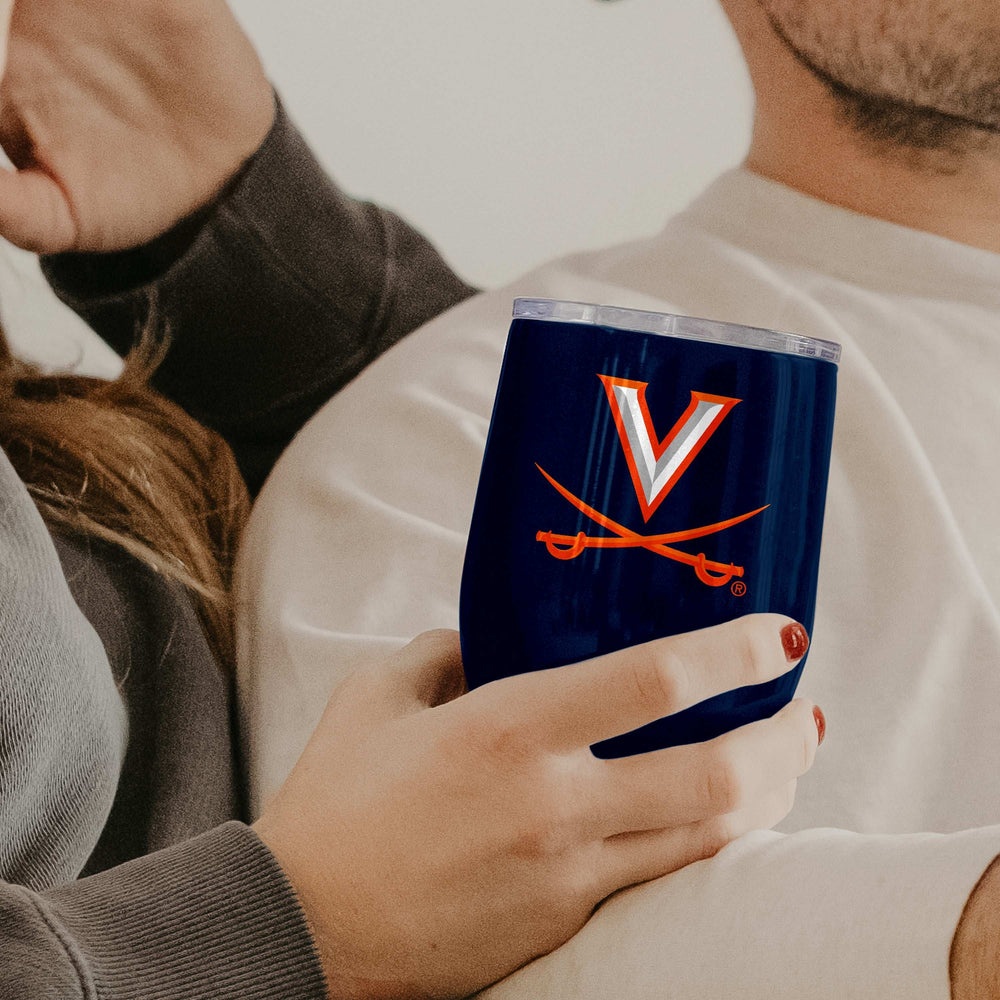 Virginia 16oz Gameday Stainless Curved Beverage - Logo Brands - Flyclothing LLC