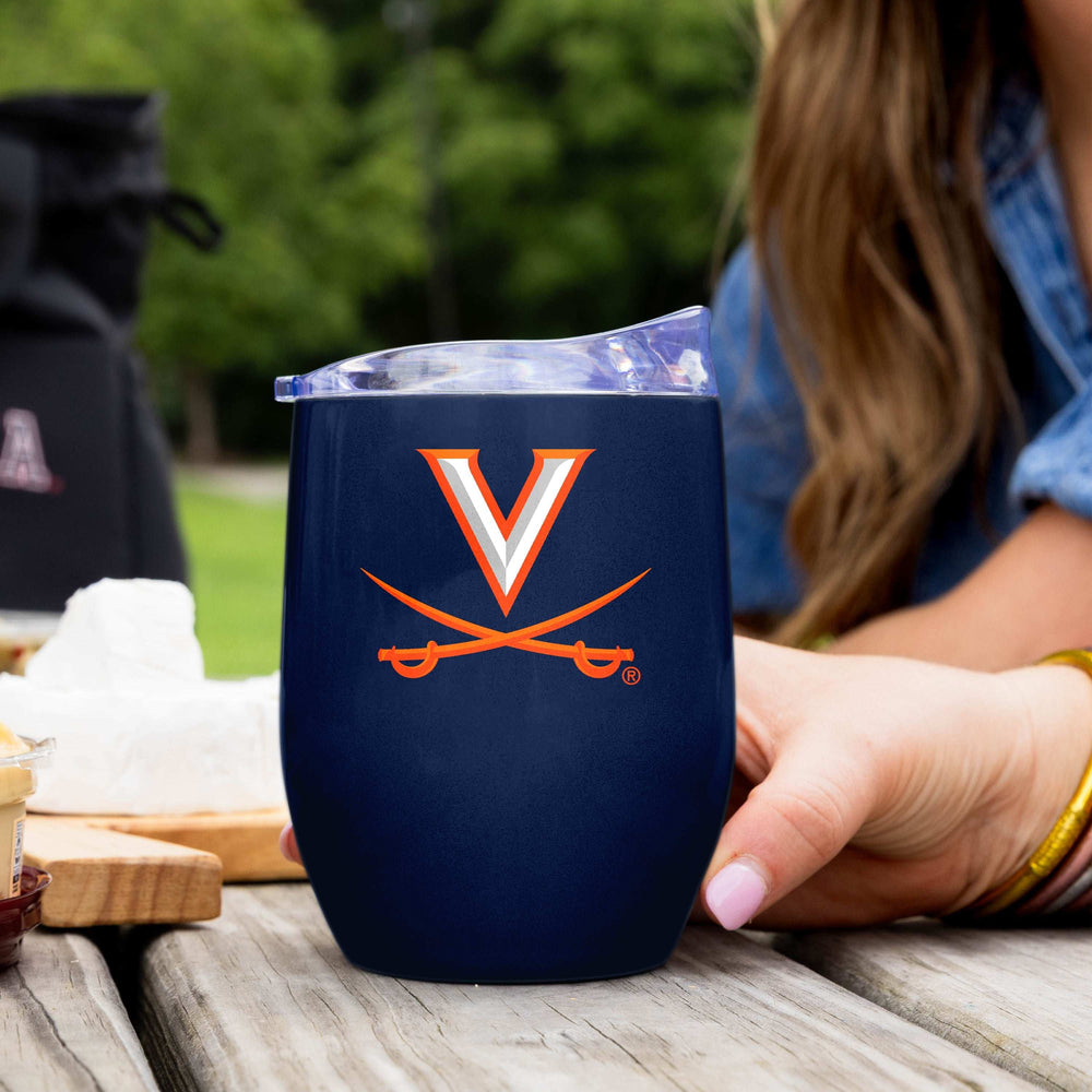 Virginia 16oz Gameday Stainless Curved Beverage - Logo Brands - Flyclothing LLC