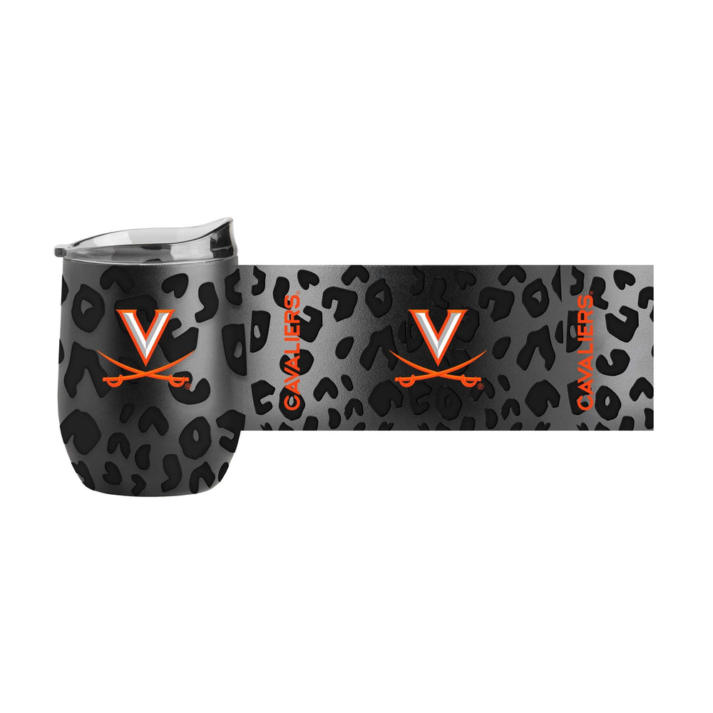 Virginia Leopard 16oz Black Powdercoat Curved Beverage - Logo Brands - Flyclothing LLC