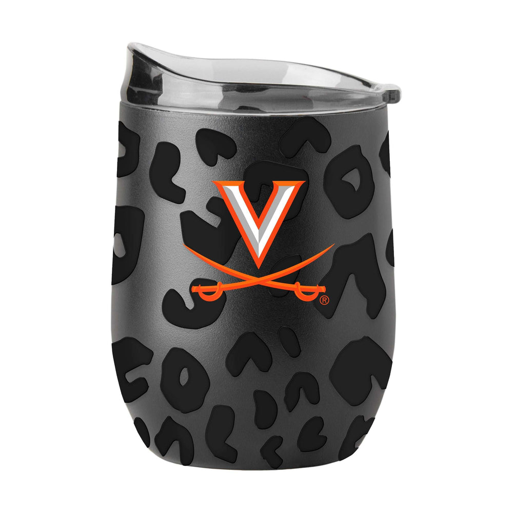 Virginia Leopard 16oz Black Powdercoat Curved Beverage - Logo Brands - Flyclothing LLC