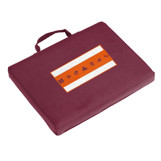 Virginia Tech Team Pattern Bleacher Cushion - Logo Brands - Flyclothing LLC