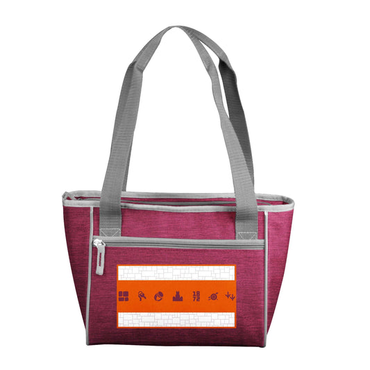 Virginia Tech Team Pattern 16 Can Cooler Tote - Logo Brands - Flyclothing LLC