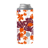 Virginia Tech 12oz Floral Slim Can Coolie - Logo Brands - Flyclothing LLC