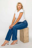 bytos Full Size Cat's Whiskers High Rise Straight Jeans - Trendsi - Flyclothing LLC