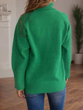 Turtleneck Raglan Sleeve Sweater - Trendsi - Flyclothing LLC