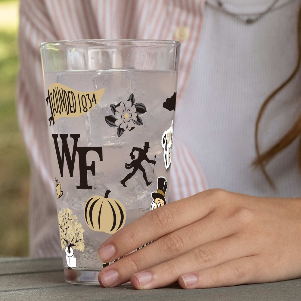 Wake Forest 16oz Native Pint Glass - Logo Brands - Flyclothing LLC