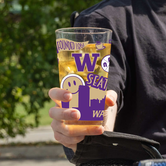 Washington 16oz Native Pint Glass - Logo Brands - Flyclothing LLC