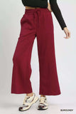 Umgee Cable Knit Textured Wide Leg Pants - Trendsi - Flyclothing LLC