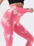 Tie-Dye High Waist Active Leggings - Trendsi - Flyclothing LLC
