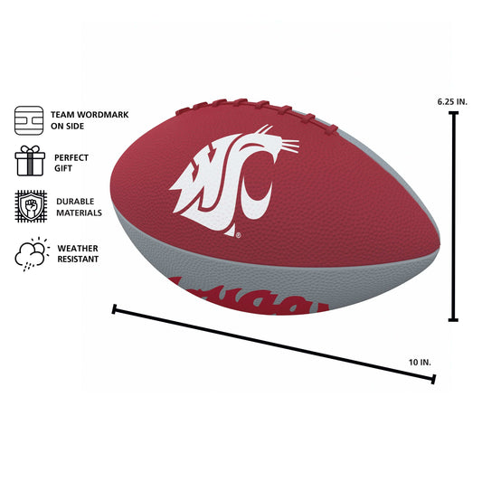 Washington State Pinwheel Junior Size Rubber Football - Logo Brands - Flyclothing LLC