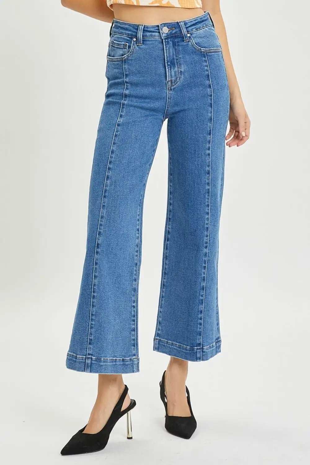 RISEN Full Size High Rise Wide Leg Jeans - Trendsi - Flyclothing LLC