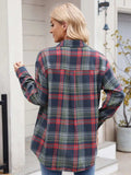 Plaid Button Up Long Sleeve Shirt - Trendsi - Flyclothing LLC
