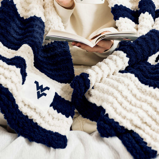 West Virginia Cable Knit Throw 50x60 - Logo Brands - Flyclothing LLC
