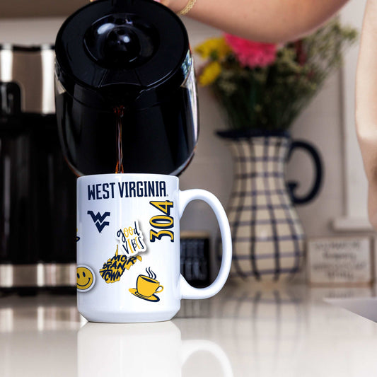 West Virginia 15oz Native Sublimated Mug - Logo Brands - Flyclothing LLC