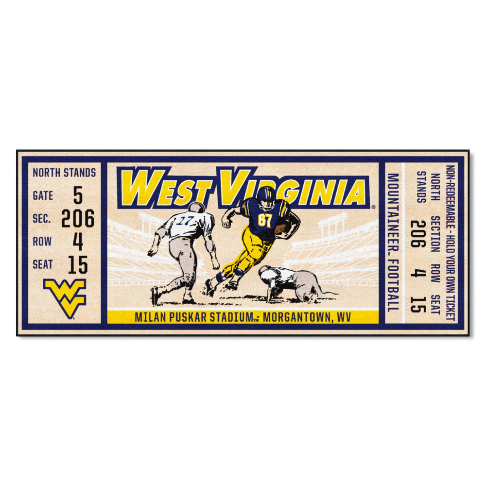 West Virginia University Ticket Runner - Logo Brands - Flyclothing LLC