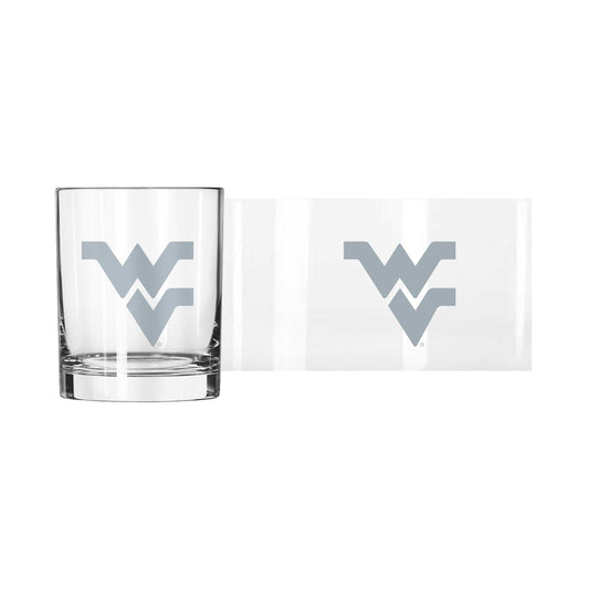 West Virginia 14oz Frost Rocks Glass - Logo Brands - Flyclothing LLC