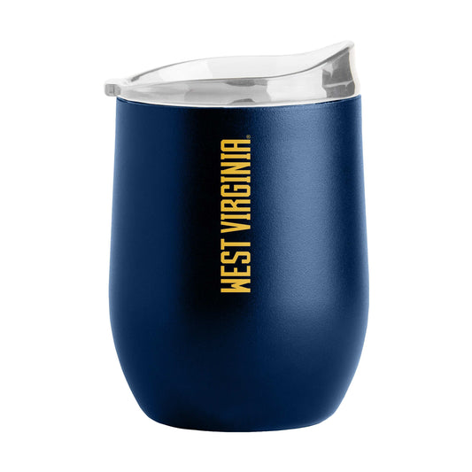 West Virginia 16oz Gameday Powder Coat Curved Bev - Logo Brands - Flyclothing LLC