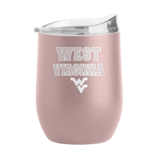 West Virginia 16oz Stencil Powder Coat Curved Beverage - Logo Brands - Flyclothing LLC
